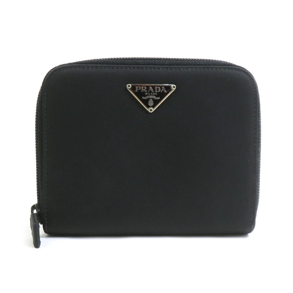 Prada bi fold wallet black silver